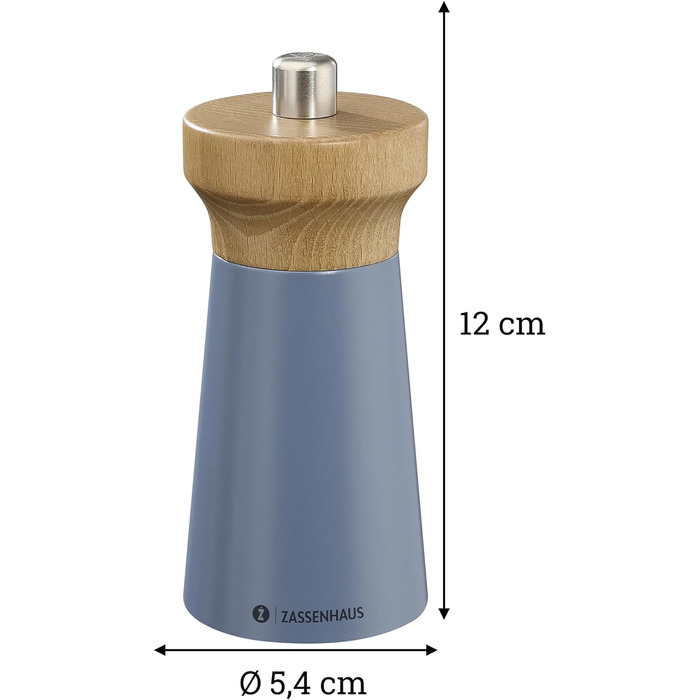 Пісок Zassenhaus WESTERLAND лакована деревина бука Фрезерна головка бука з плавним регулюванням високопродуктивної керамічної шліфувальної машини Подрібнювач для спецій для солі 12 см, Ø 5,4 см (подрібнювач перцю, глибоководний подрібнювач