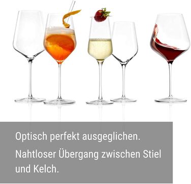 Келихи для білого вина, 410 мл., білий набір з 6 штук, Stölzle Lausitz