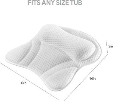 Подушка для ванни PEULEX Komfort: підтримка шиї та спини, з міцними присосками, м'яка, для ванни та джакузі