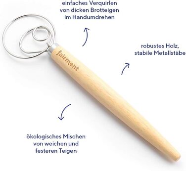 Міксер для тіста Fairment, 10 дюймів - для ідеального тіста для хліба