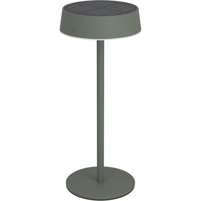 LED сонячна настільна лампа EGLO Simeri для вулиці, бездротова, акумуляторна, торкання, регулювання яскравості, IP54, металева, біла