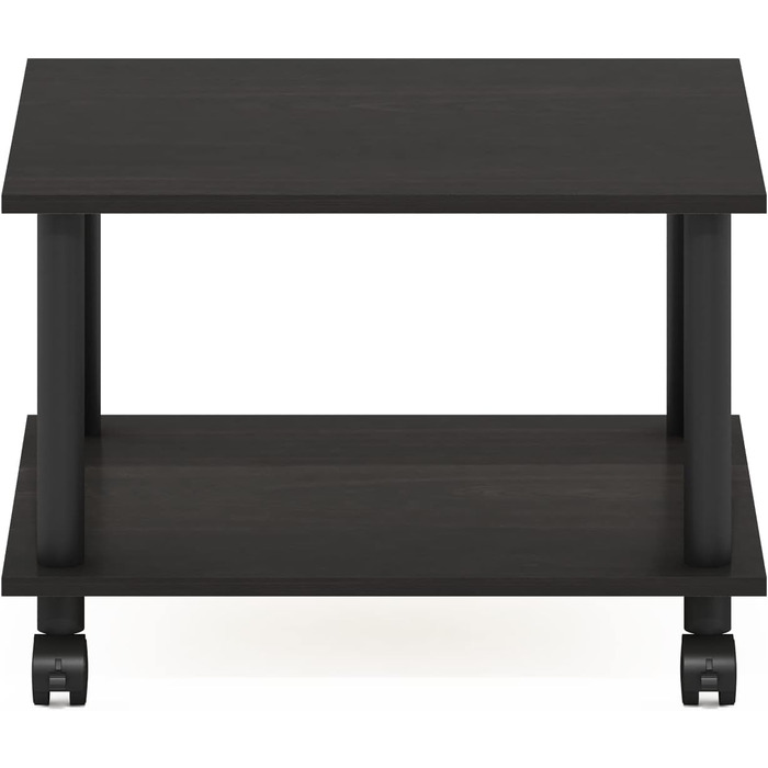 Підставка для комп'ютера Furinno Econ для офісу, з роликами, 2-рівнева, Espresso/Schwarz