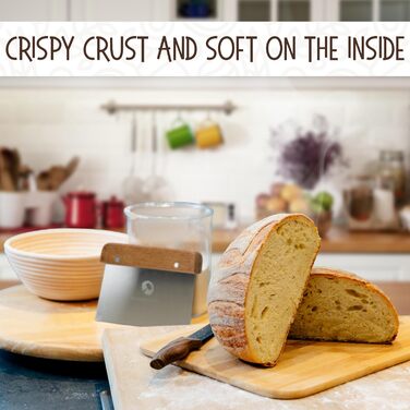 Набір для випічки закваски Superbaking: 2 кошики Banneton (22.9 см та 25.4 см) + стартер для закваски