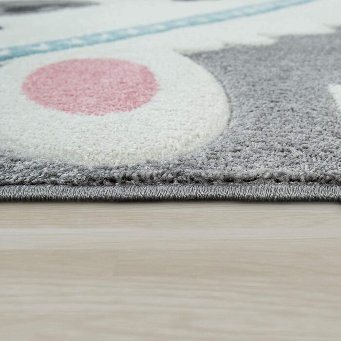 Домашній килим Paco Дитяча сірий 3-D мотив Альпака Дизайн Пастельні кольори М'який міцний, Розмір 120x170 см 120 x 170 см