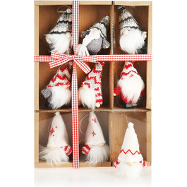 Підвіски Санта-Клауса com-four 9 шт. преміум-класу для різдвяної ялинки, чарівні підвіски у вигляді ялинкових фігурок