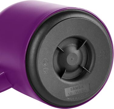 Термос Emsa Samba 1,5 л з Quick Press, 12 год гаряче, 24 год холодне, прозорий баклажанний