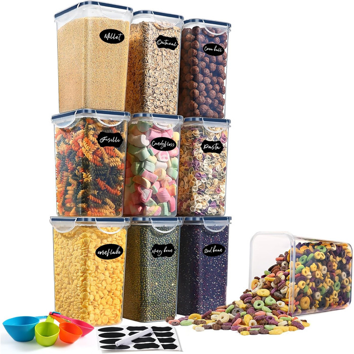 Набір контейнерів для зберігання YASHE 24 шт. з кришкою, герметичні, BPA-free, для сухих продуктів