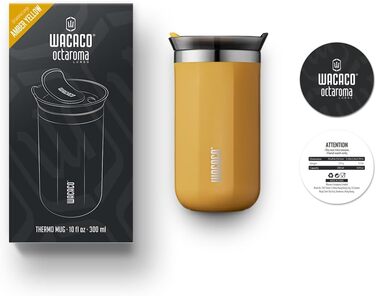WACACO Octaroma Lungo: вакуумний термос для кави, 300 мл, жовтий