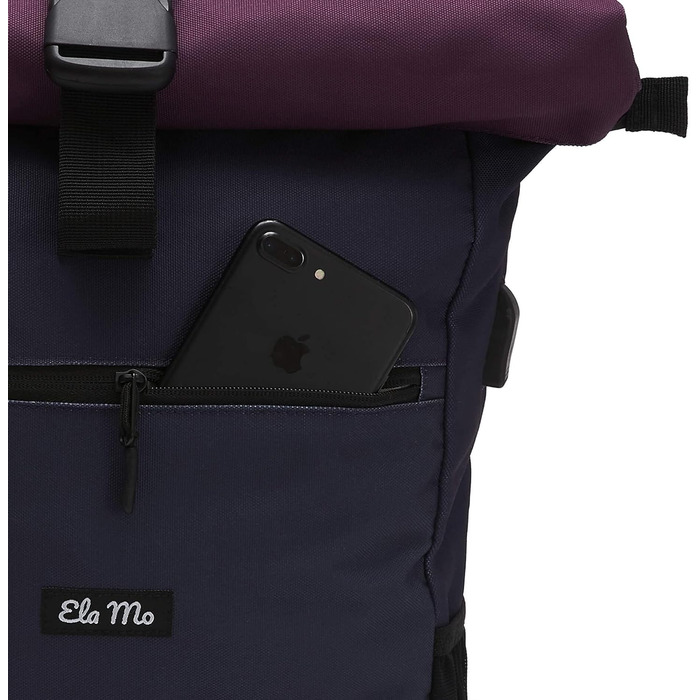 Рюкзак Ela Mo жіночий красивий, зручний і продуманий 18 л (ягідний)