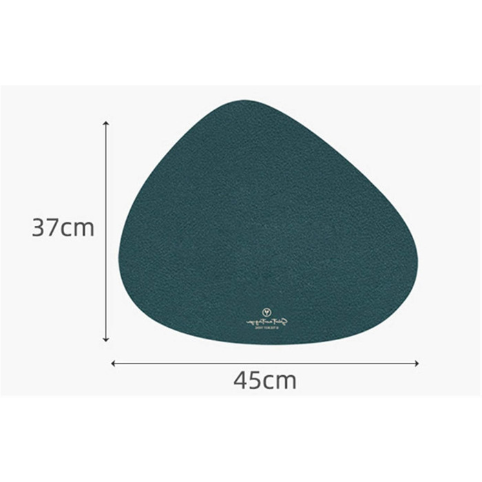 Набір підтарілок та підставки під склянку (6 шт.) з екошкіри, трикутної та овальної форми, бежевого кольору. Водостійкі, маслостійкі, термостійкі, з антиковзким покриттям.