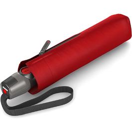 Кишенькова парасолька Knirps T.200 Duomatic Solids автоматичний з відкритим закриттям складний штормостійкий вітрозахисний червоний
