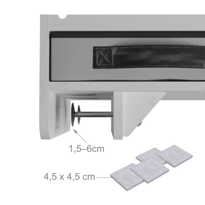 Набір з двох приліжкових столиків Relaxdays з бамбука з кріпленням