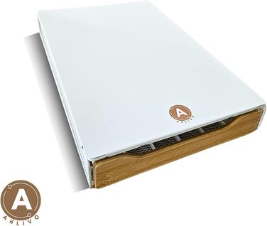 Організатор для капсул кави Nespresso Ahlivo – білий, на 60 капсул, з бамбуковою ручкою