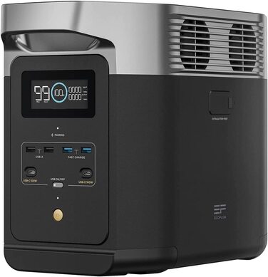 EcoFlow Delta 2 - портативна електростанція 1024Wh, сонячний генератор, LiFePO4 акумулятор, розширювана ємність до 3kWh, швидка зарядка, для кемпінгу та подорожей