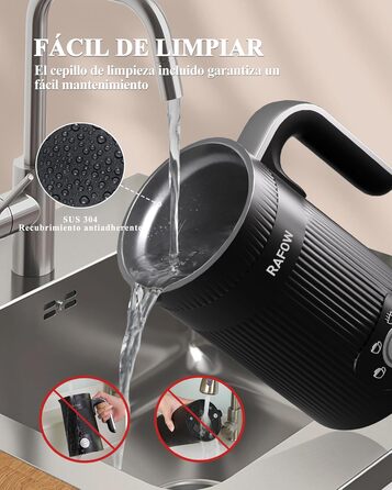 Електричний піноутворювач молока 5-в-1: автоматичний, великий об'єм, для капучино, лате, гарячого шоколаду, миється в посудомийній машині (350мл)