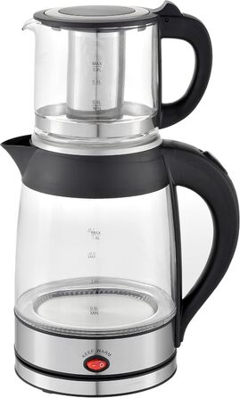 Електричний чайник-заварник Teekocher: скло, фільтр від накипу, 2200 Вт, захист від перегріву