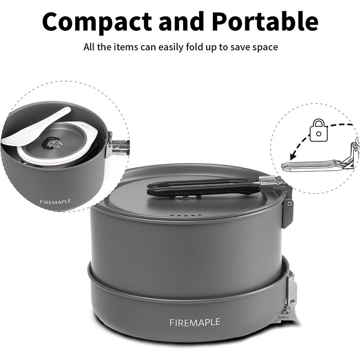 Набір кухонного посуду Fire-Maple Feast 4 для кемпінгу та відпочинку на природі (на 4-5 осіб)