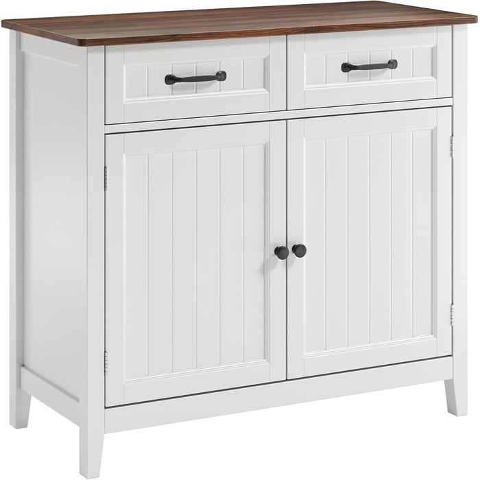 Буфет Bealife з 2 шухлядами та 2 дверцятами, кухонний буфет з робочою поверхнею, колір коричневий