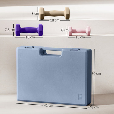 Набір гантелей, 6 шт. з різною вагою, сталевий набір коротких гантелей: 1 кг, 2 кг, 3 кг