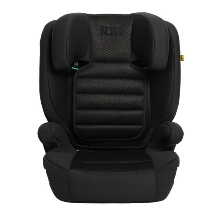 Автокрісло Novi Baby® James Premium i-Size ISOFIX для дітей 3,5-12 років, 100-150 см, регульоване, з підголівником, знімною спинкою (Чорний Go)