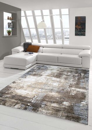 Килим-мрія дизайнера килим для вітальні сучасні абстрактні лінії коричнево-кремовий плямистий Розмір (80 см круглий, бежево-сірий)