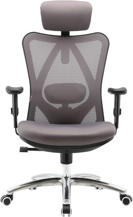 Офісний стіл HWC-J86 Mendler: ергономічне крісло, регульована підтримка попереку, до 150 кг, без підніжки, помаранчевий