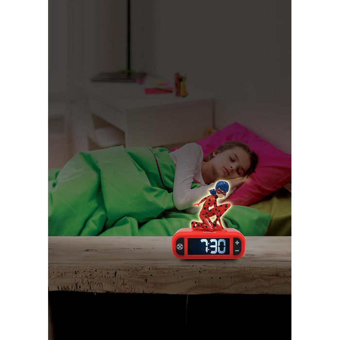 Дитячий ліхтарик-годинник Disney Stitch RL800D1, рожевий: будильник, нічник, мелодії, LCD-дисплей