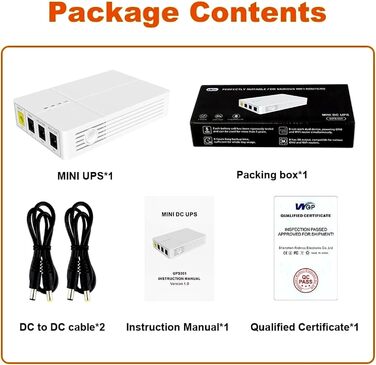 Mini USV 27W для роутера з акумулятором 7800mAh, Li-Ion, резервне живлення, 9V/12V DC, WiFi, Modem, камера