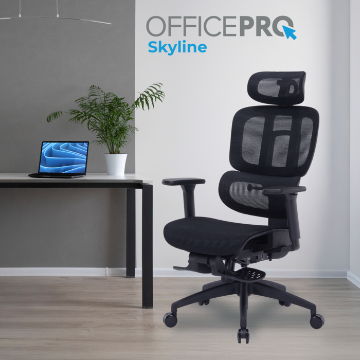 Крісло офісне OfficePro Skyline OC750-B-B-B