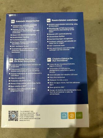 Чайник з нержавіючої сталі 1,7 л 2200 Вт, синє світлодіодне освітлення, електричний чайник з вапняним фільтром, чайник з нержавіючої сталі з автоматичним вимкненням захисту від сухого ходу, добре видиме водяне вікно без бісфенолу А срібло