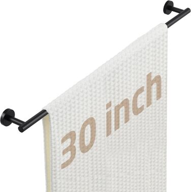 Тримач для рушників KES, стійка для рушників, багетна стійка, багетний тримач, нержавіюча сталь SUS304, настінний, 70 см, чорний