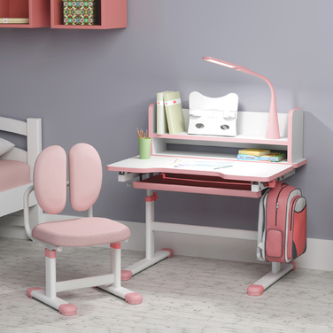 Комплект меблів Evo-Kids (стіл+стілець+полиця+лампа) BD-24 Pink (арт. BD-24 PN)