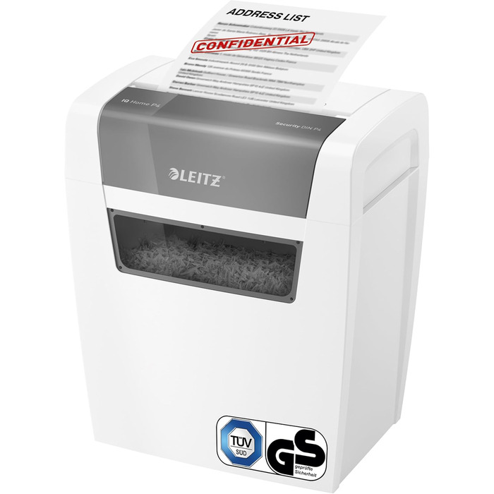 Шредер Leitz IQ Home Aktenvernichter: безпечне знищення документів, P4, 7-6 аркушів, білий, 80340000