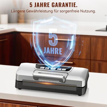 Вакууматор для продуктів Gavasto з подвійним насосом 90кПа, 9л/хв, LED-дисплеєм та режимами «Волого/Сухо», сріблястий