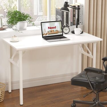 Розкладний стіл Комп'ютерний/Офісний/Конференційний 120x60 см з металевим каркасом, Колір: AC5AW (Білий)