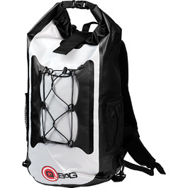 Мотоциклетний рюкзак QBag 05, водонепроникний, застібка на колесах, ергономічна підкладка, 45 літрів, світло-сірий