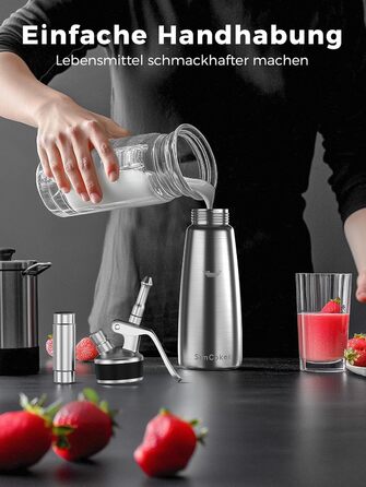 Пристрій для збивання вершків, 500 мл, з набором насадок та щіткою (нержавіюча сталь)