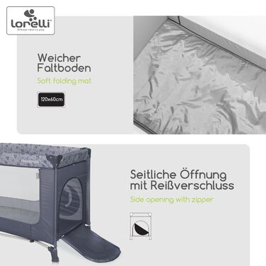 Lorelli Babybett und Laufstall Moonlight 2 в 1: дитяче ліжко та манеж для ігор, рожевий, з транспортною сумкою