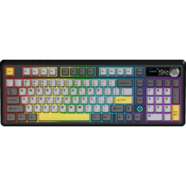 Бездротова механічна клавіатура Ajazz AK980 V2 Gift Switch V2 Black Grey Yellow (AK980-V2-G-BGY)