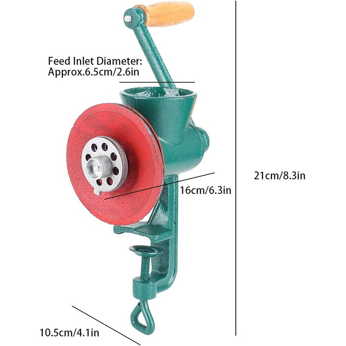 Ручний млин YRHH, чавунний ручний млин для зерна, кукурудзи, бобів, кави, пшениці, горіхів, млин, інструмент для подрібнення з