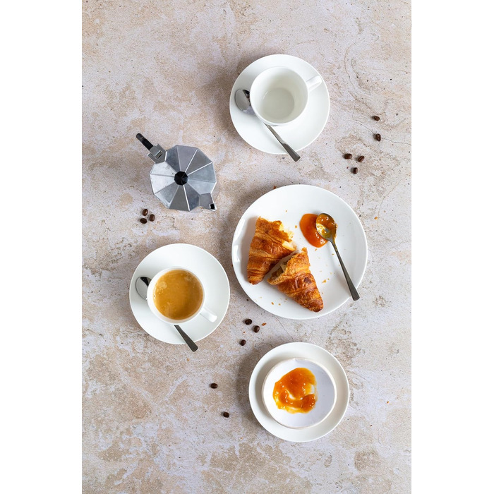 MÄSER Belmira - класичний кавовий сервіс на 6 осіб (18 предметів), порцеляна, білий