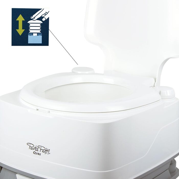 Туалетний портативний Thetford Porta Potti Qube 165 з баком 21 л та природною висотою сидіння