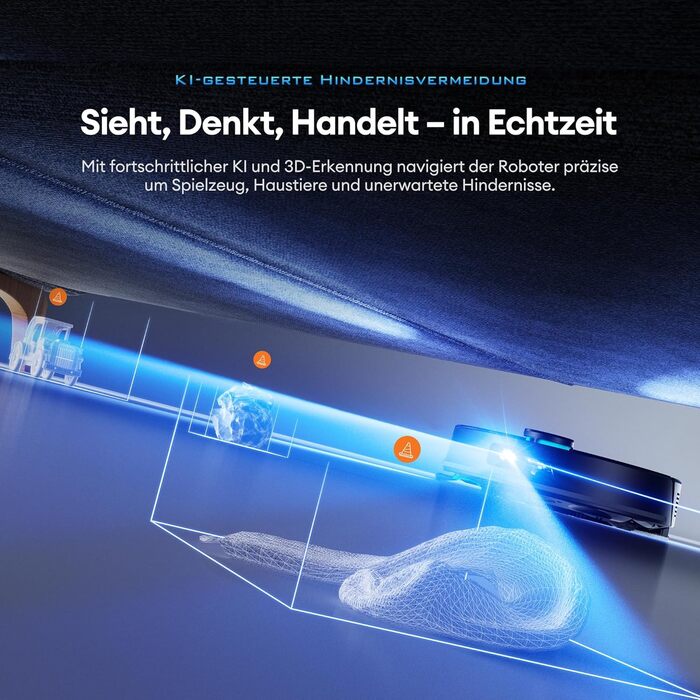 Робот-пилосос Ultenic T20 Pro з функцією миття, 8000 Па, док-станція 3,5 л, для шерсті тварин та килимових покриттів, AI-лазерне уникнення перешкод, керування через додаток