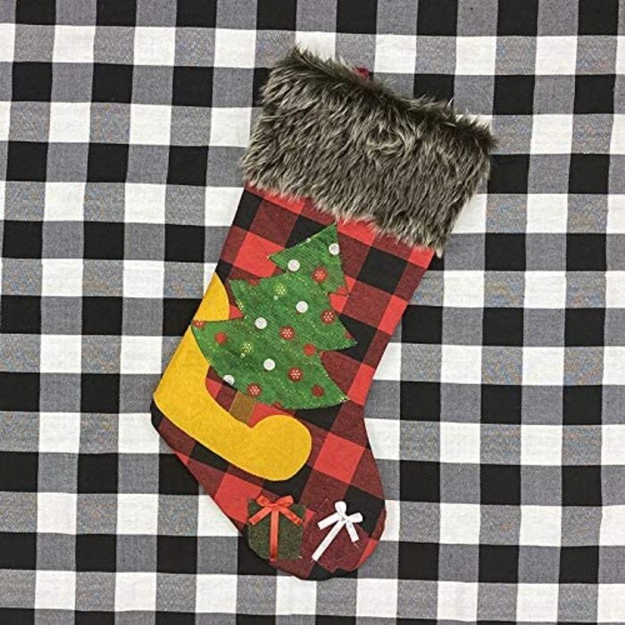 Різдвяний комплект панчіх з 4 предметів, наповнювач для чобіт Миколая 46 см, Велика креативна Різдвяна подарункова сумка з панчохами Миколая, Різдвяний