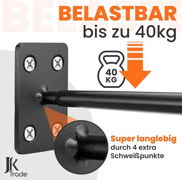 Набір кріплень для шин на стіну JK Trade® (4 шт.) з комплектом шурупів та дюбелів, для автомобілів, легкосплавних дисків, 40 кг, чорний V1