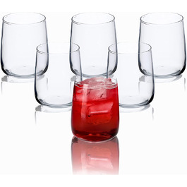 Склянки для води KADAX, набір з 6 склянок для пиття, скляні стакани для соку, міцні стакани для води, соку, саду, вечірки, напоїв, пива
