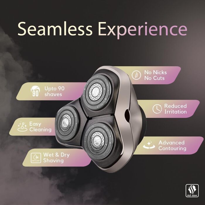 Запасні леза для бритви Skull Shaver Baron PRO (3 шт.) для моделей Pitbull, Palm та Butterfly