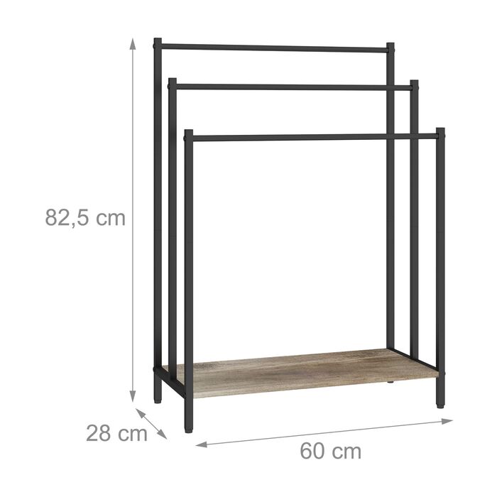 Підставка для рушників з полицею Relaxdays