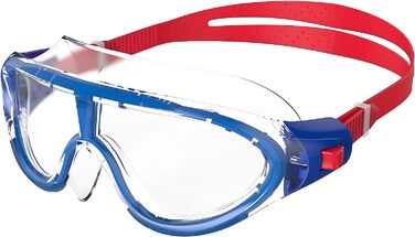 Дитячі плавальні окуляри Speedo унісекс Biofuse Rift Mask для юніорів (Один розмір підходить всім, лавово-червоний / Красивий синій / прозорий)