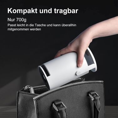 Міні проектор Salange HY300Pro+ 4K з Wi-Fi 6, Bluetooth 5.2 та Android 11.0 для домашнього кінотеатру. Підтримка 180° повороту, сумісний з телефоном, Xbox, ноутбуком, TV Stick, USB. Білий колір.